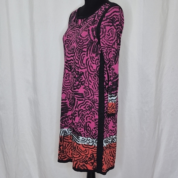 Nic + Zoe Abstract Animal Print Sweater Dress - Size M - Picture 4 of 12